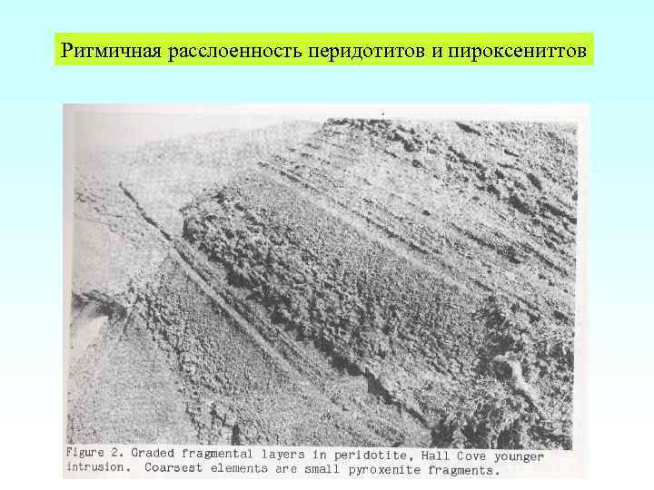 Ритмичная расслоенность перидотитов и пироксениттов 