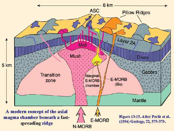 A modern concept of the axial magma chamber beneath a fastspreading ridge Figure 13