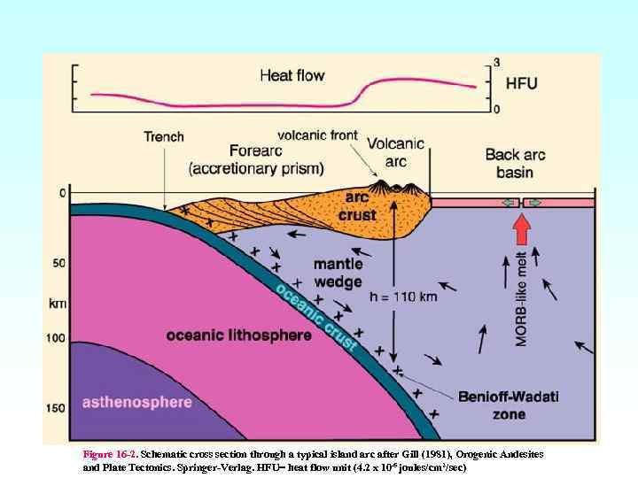 Structure of an Island Arc Figure 16 -2. Schematic cross section through a typical