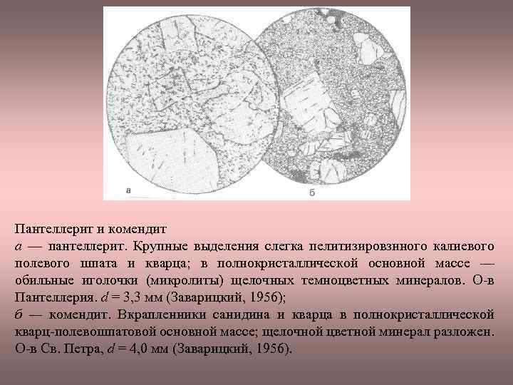 Пантеллерит и комендит а — пантеллерит. Крупные выделения слегка пелитизировзнного калиевого полевого шпата и