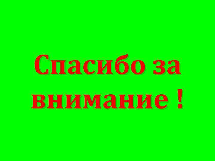 Спасибо за внимание ! 