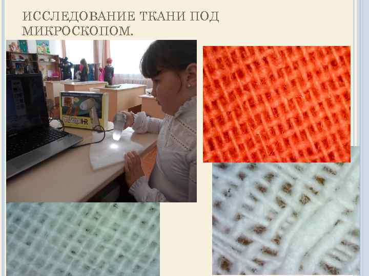 ИССЛЕДОВАНИЕ ТКАНИ ПОД МИКРОСКОПОМ. 