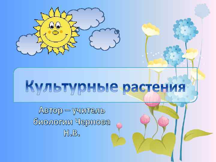 Автор – учитель биологии Чернова Н. В. 