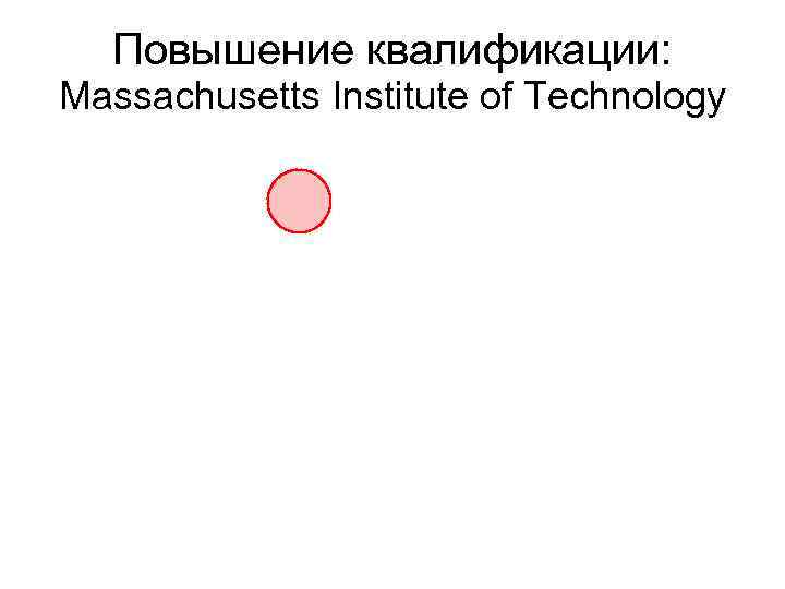 Повышение квалификации: Massachusetts Institute of Technology 