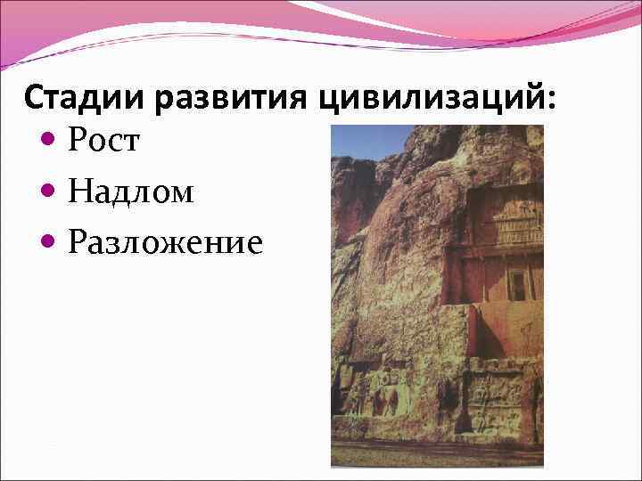 Стадии развития цивилизаций: Рост Надлом Разложение 