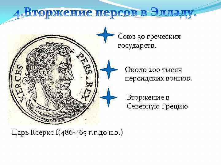 Союз 30 греческих государств. Около 200 тысяч персидских воинов. Вторжение в Северную Грецию Царь
