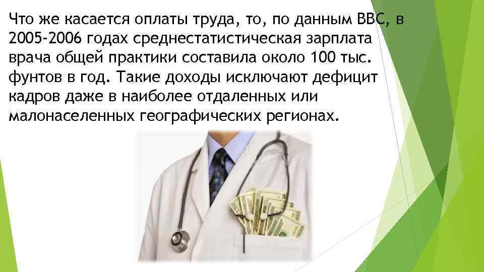 Что же касается оплаты труда, то, по данным ВВС, в 2005 -2006 годах среднестатистическая