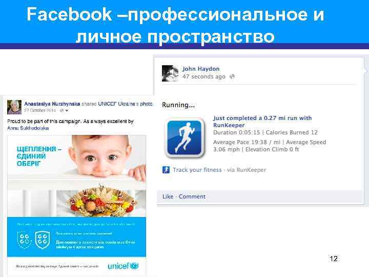 Facebook –профессиональное и личное пространство 12 