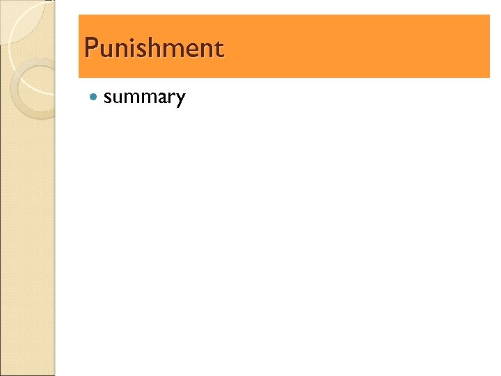 Punishment summary 