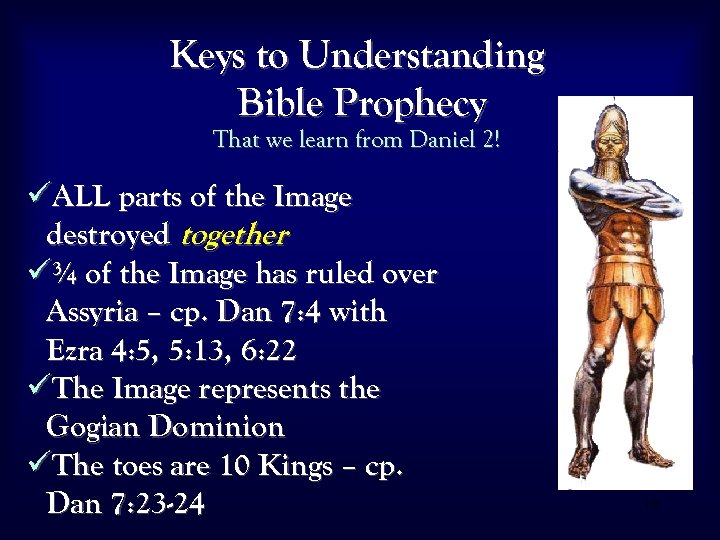 Keys to Understanding Bible Prophecy That we learn from Daniel 2! üALL parts of