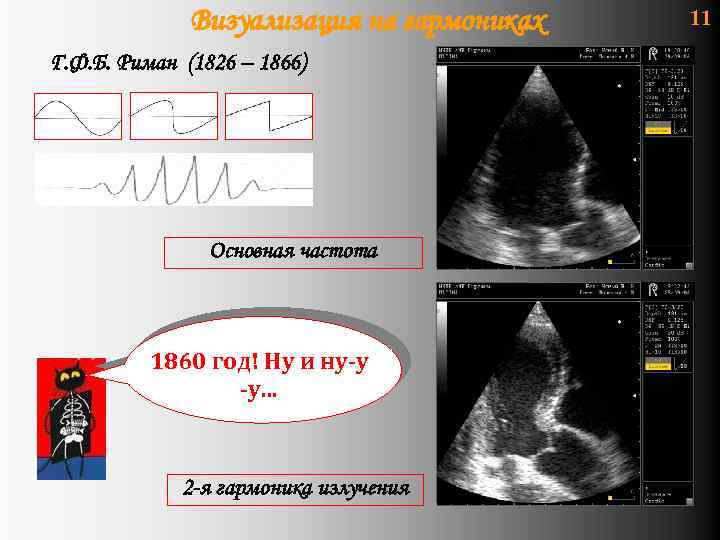 Визуализация на гармониках Г. Ф. Б. Риман (1826 – 1866) Основная частота 1860 год!