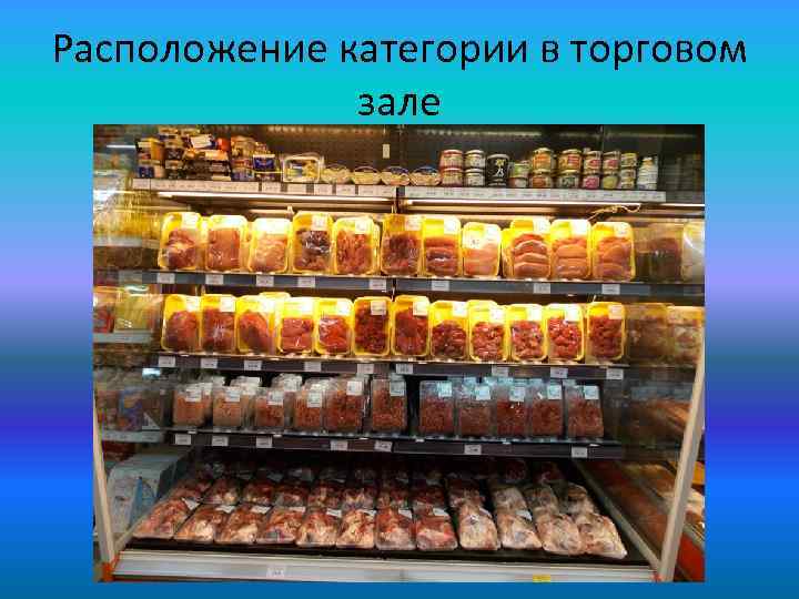 Расположение категории в торговом зале 