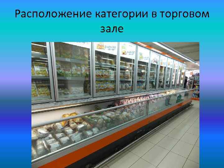 Расположение категории в торговом зале 
