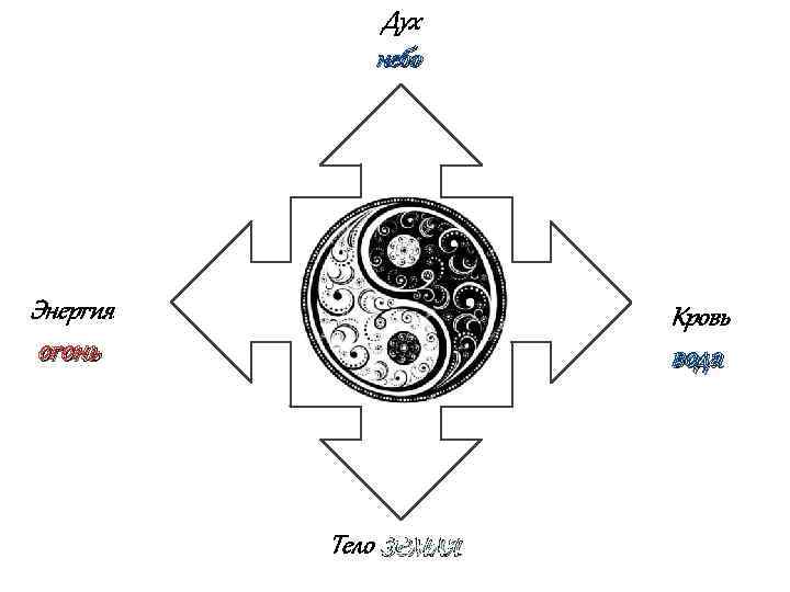 Дух небо Энергия Кровь огонь вода Тело земля 