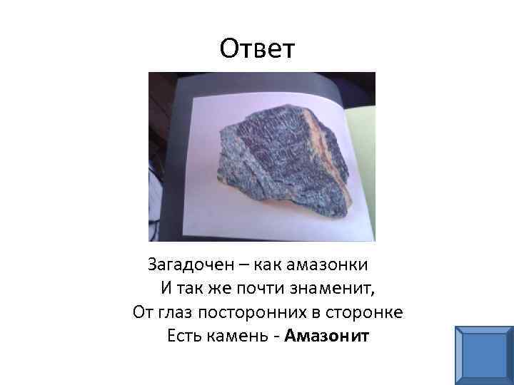 Ответ Загадочен – как амазонки И так же почти знаменит, От глаз посторонних в