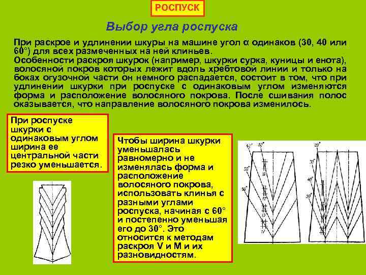 Раскрой особенности