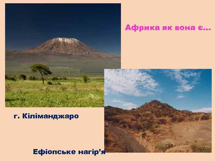 Африка як вона є… г. Кіліманджаро Ефіопське нагір’я 