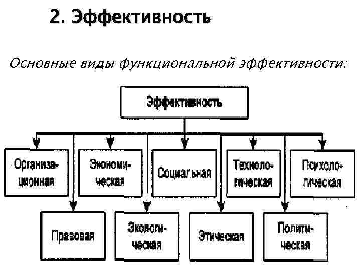 2. Эффективность Основные виды функциональной эффективности: 