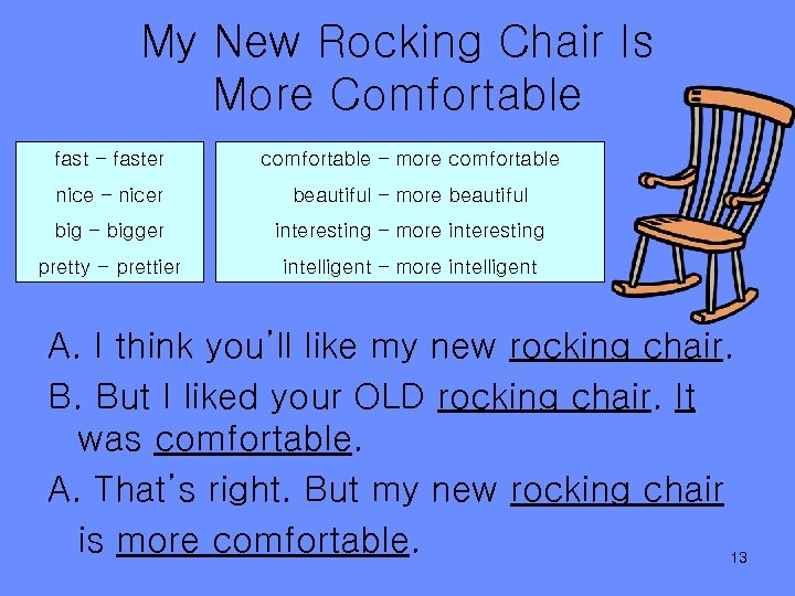 My New Rocking Chair Is More Comfortable fast – faster comfortable – more comfortable