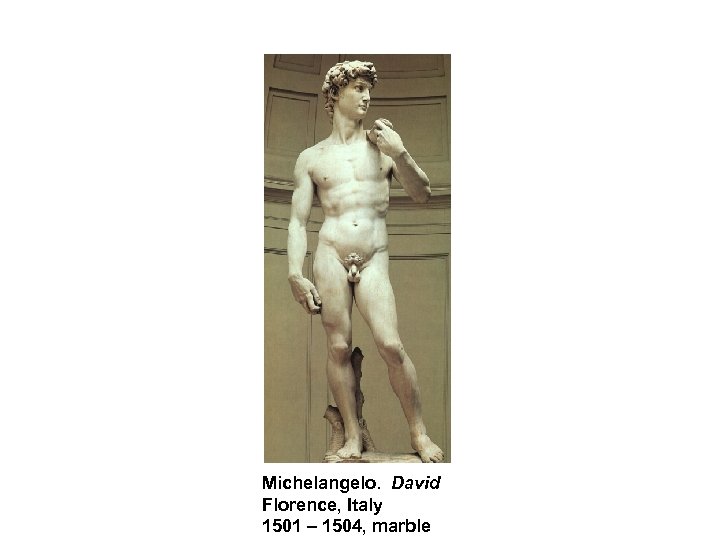 Michelangelo. David Florence, Italy 1501 – 1504, marble 