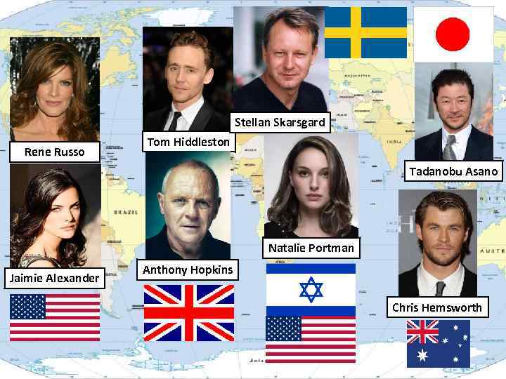 Stellan Skarsgard Rene Russo Tom Hiddleston Tadanobu Asano Natalie Portman Jaimie Alexander Anthony Hopkins