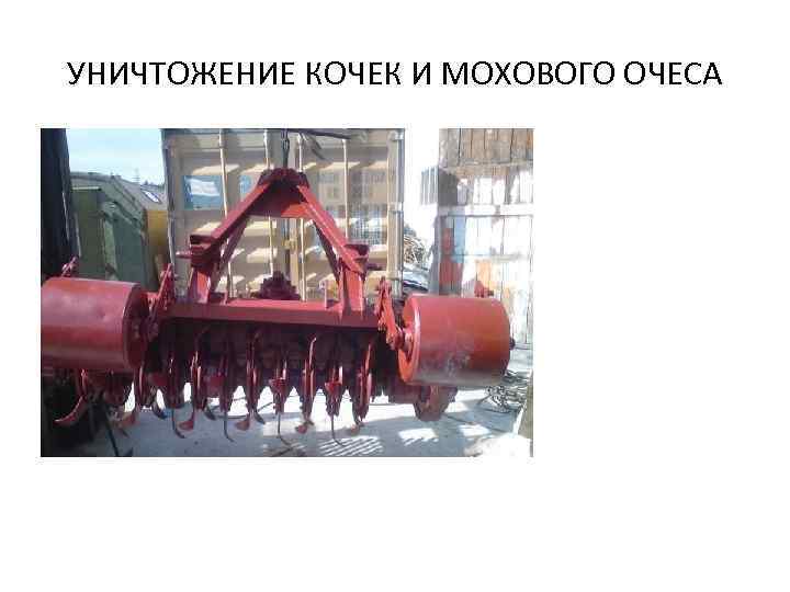 УНИЧТОЖЕНИЕ КОЧЕК И МОХОВОГО ОЧЕСА 