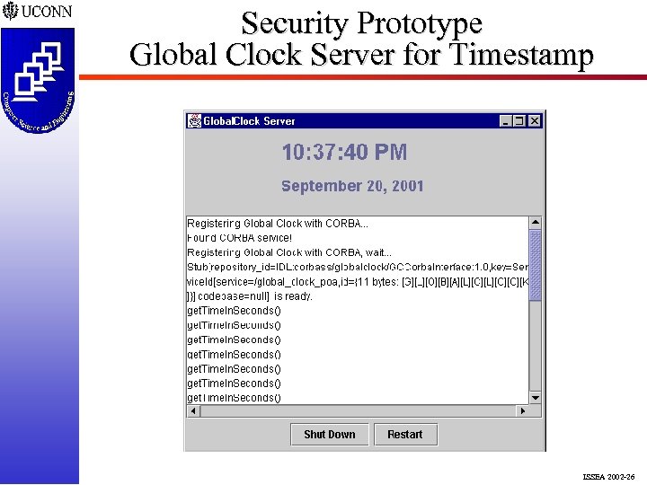 Security Prototype Global Clock Server for Timestamp ISSEA 2002 -26 