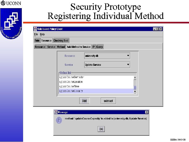 Security Prototype Registering Individual Method ISSEA 2002 -28 