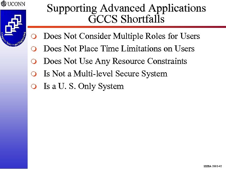 Supporting Advanced Applications GCCS Shortfalls m m m Does Not Consider Multiple Roles for