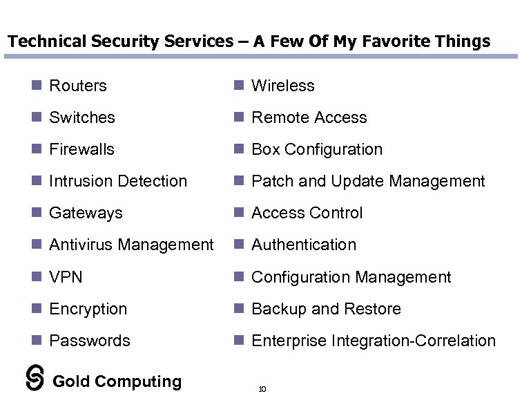 Technical Security Services – A Few Of My Favorite Things n Routers n Wireless