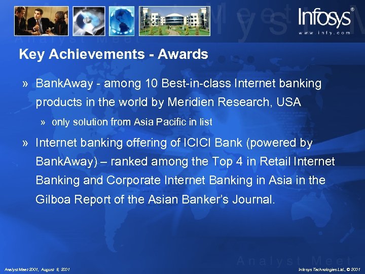 Key Achievements - Awards » Bank. Away - among 10 Best-in-class Internet banking products