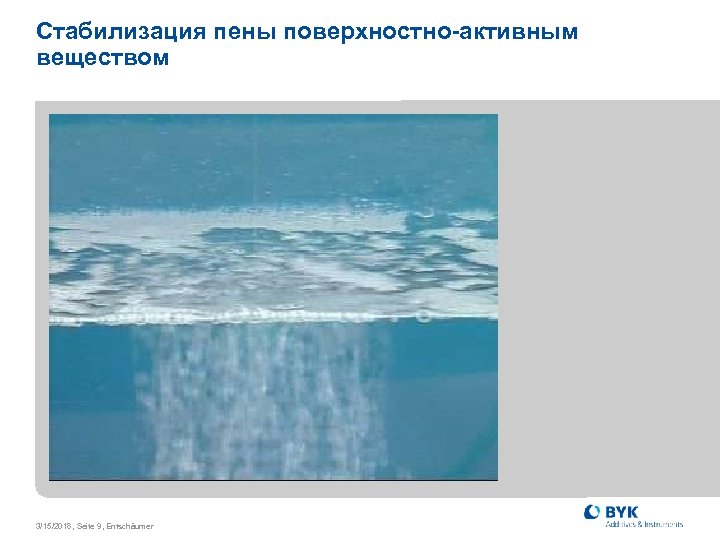 Стабилизация пены поверхностно-активным веществом 3/15/2018, Seite 9, Entschäumer 