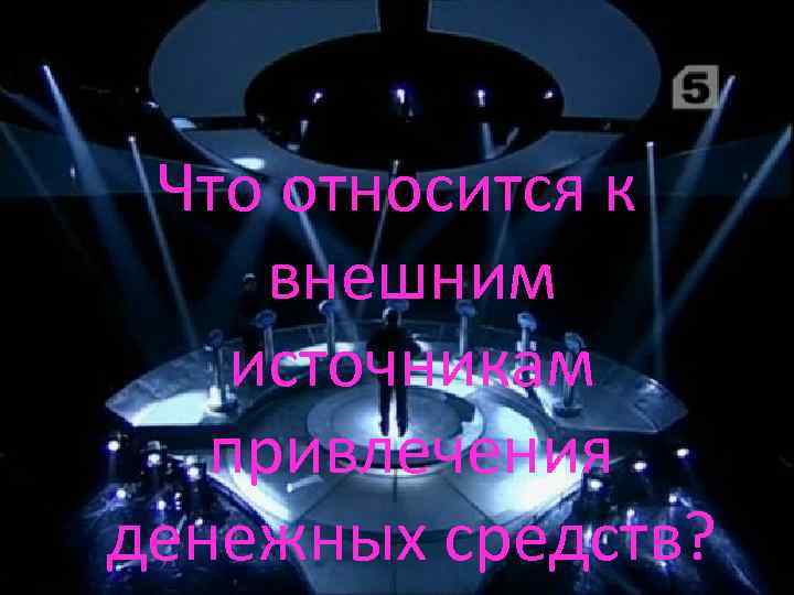 Что относится к внешним источникам привлечения денежных средств? 