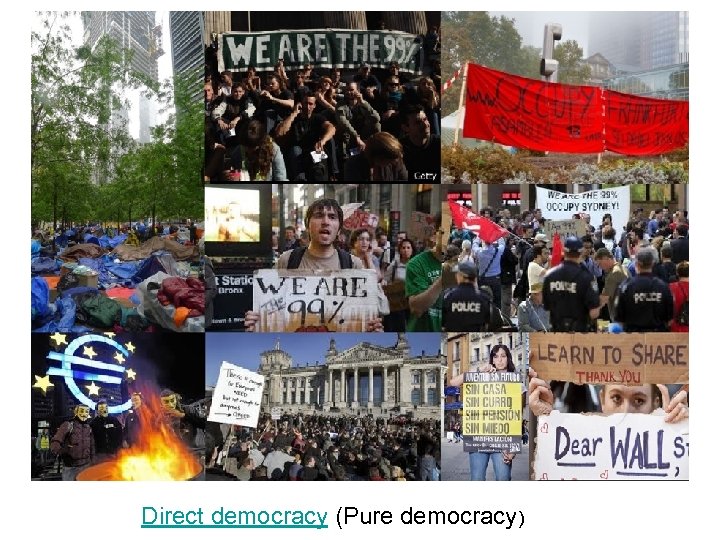 Direct democracy (Pure democracy) 