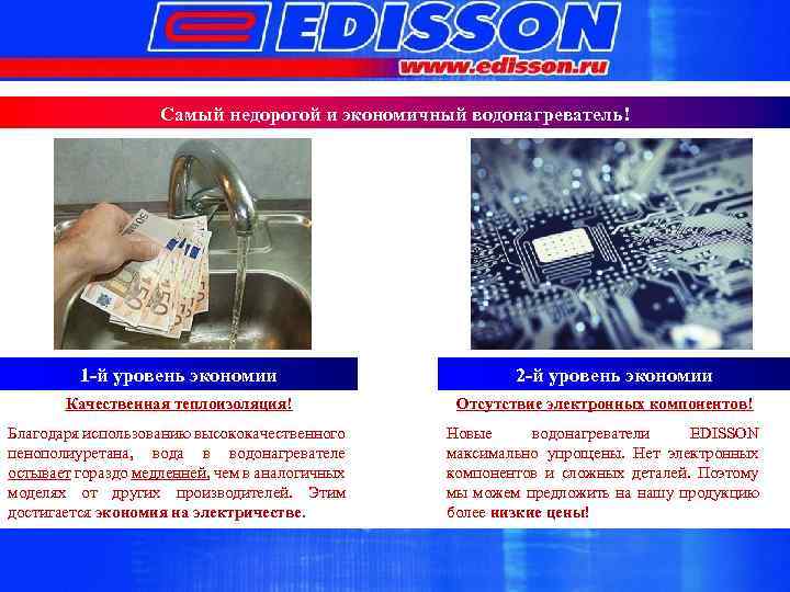 Самый недорогой и экономичный водонагреватель! 1 -й уровень экономии 2 -й уровень защиты 2