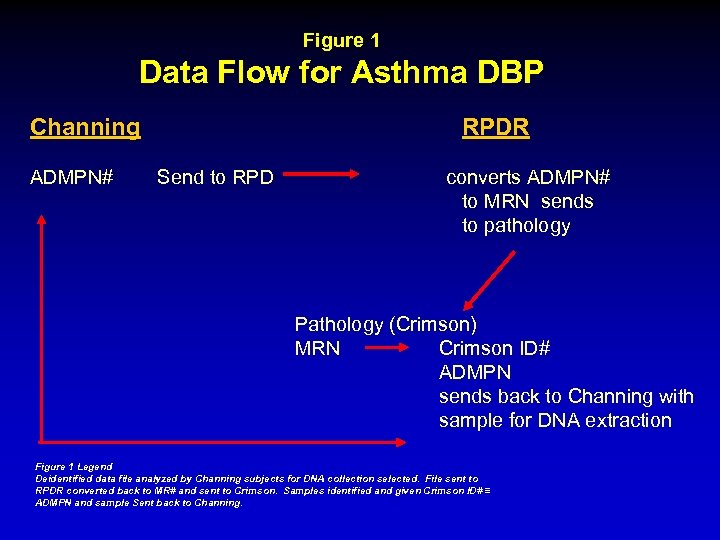 Figure 1 Data Flow for Asthma DBP Channing ADMPN# RPDR Send to RPD converts