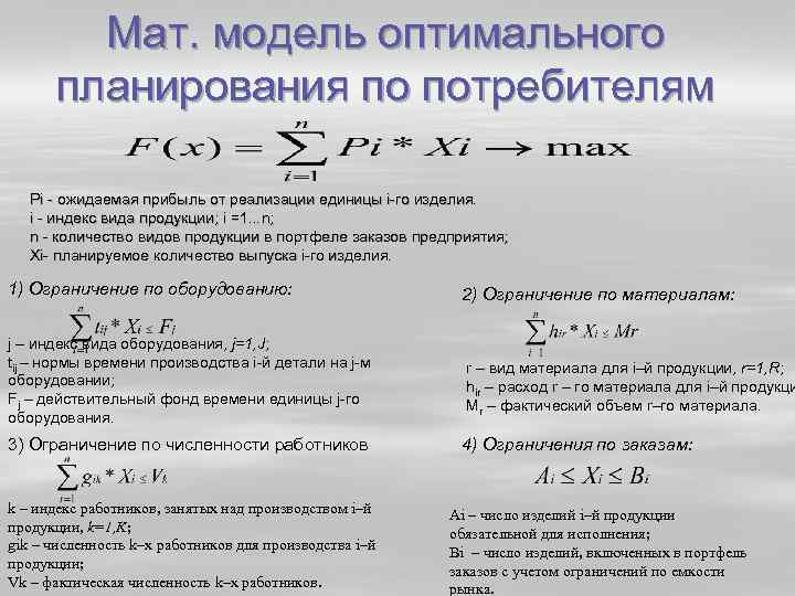 Оптимальной модели. Модели оптимального планирования. Модели оптимального планирования Информатика. Динамическая модель оптимального планирования. Планирование оптимального выпуска продукции.