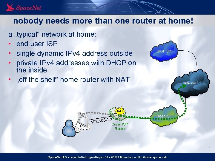 nobody needs more than one router at home! a „typical“ network at home: •
