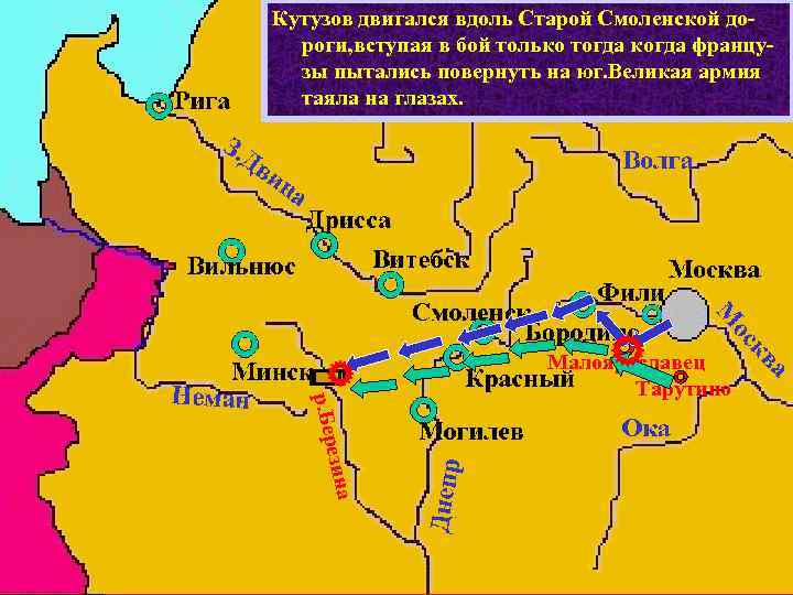 Кутузов отступлении французов город 7 раз пе. В ходе разыгравшегося Старой Смоленской до. Узнав