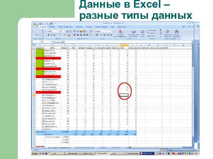 Данные в Excel – разные типы данных 