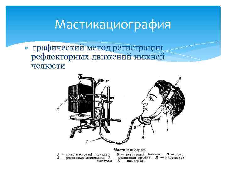 Мастикациография графический метод регистрации рефлекторных движений нижней челюсти 