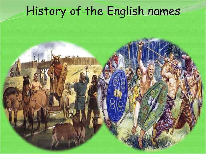 History of the English names 