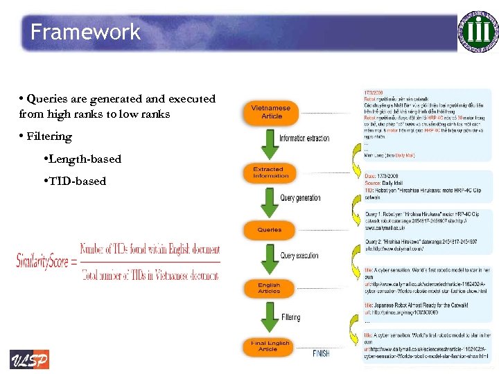 Framework • Queries are generated and executed from high ranks to low ranks •