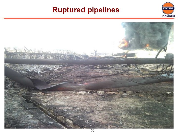 Ruptured pipelines 35 