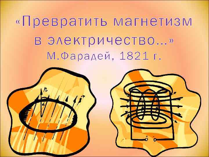  «Превратить магнетизм в электричество…» М. Фарадей, 1821 г. 