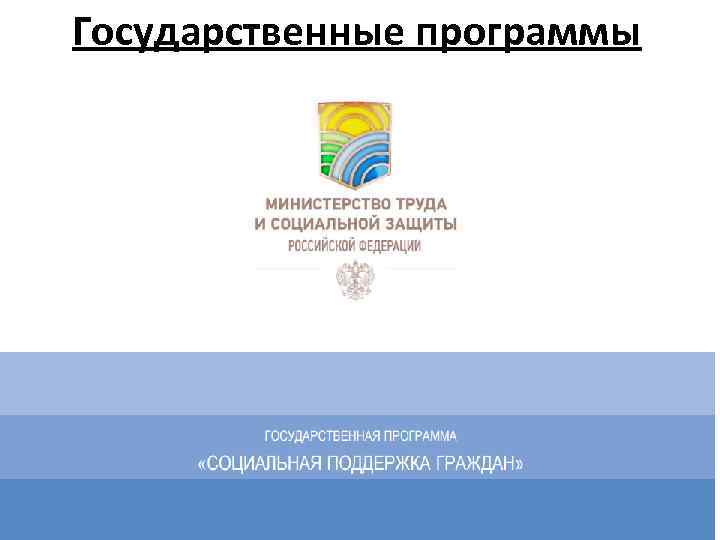 Государственные программы 