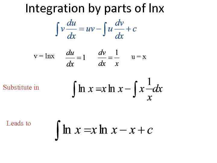 Integration by parts This is the name