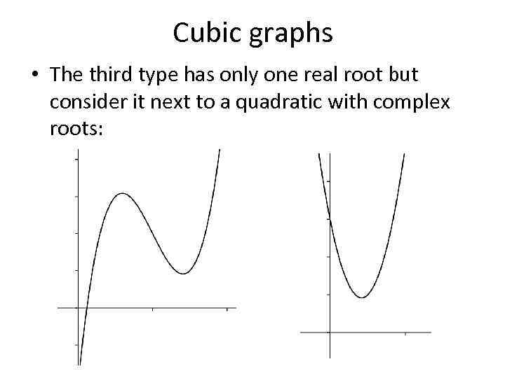 Cubic graphs • The third type has only one real root but consider it