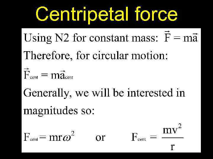 Centripetal force 