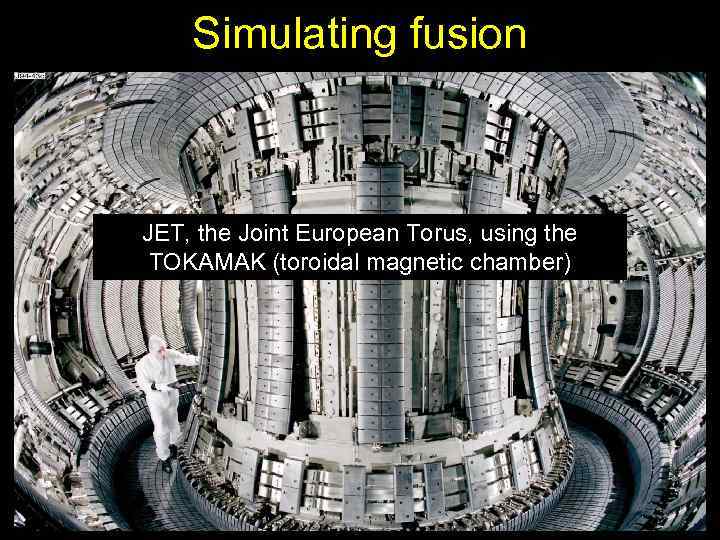 Simulating fusion JET, the Joint European Torus, using the TOKAMAK (toroidal magnetic chamber) 
